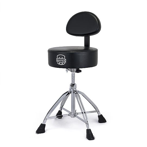 Mapex T870 Round Top Double Braced Drum Throne with Backrest image 1