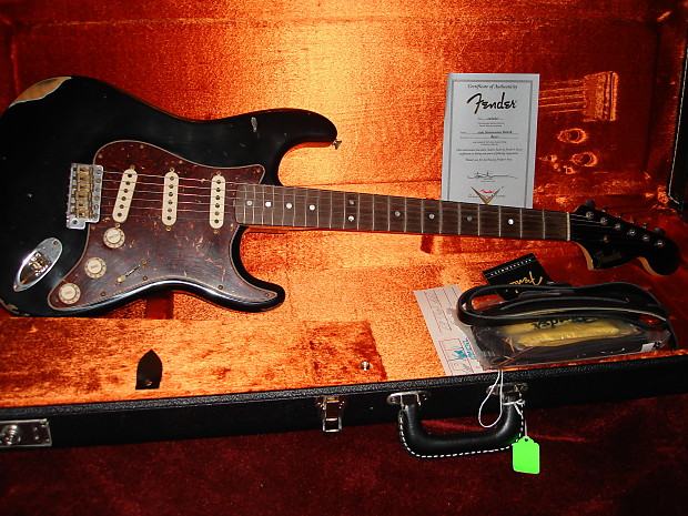 Fender Custom Shop 1969 Stratocaster relic 2007 RARE black w matching  headstock