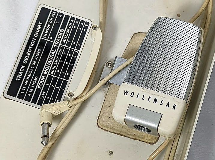 Wollensak T-1515 Portable Stereo Reel to Reel Tape Recorder w/ Original  Microphone