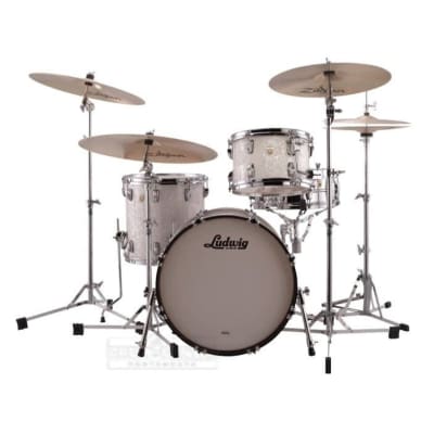 Ludwig Classic Maple Fab Drum Set White Marine Pearl image 3