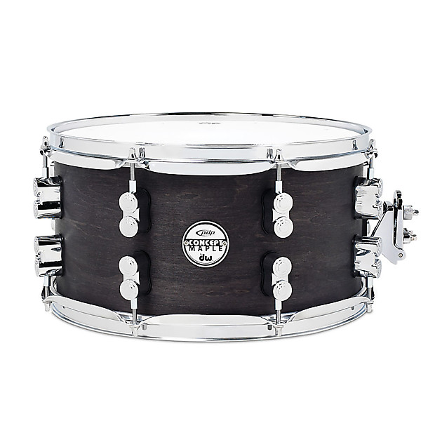 PDP PDSN0713BWCR 7x13" Black Wax 10-Ply Maple Snare Drum image 1