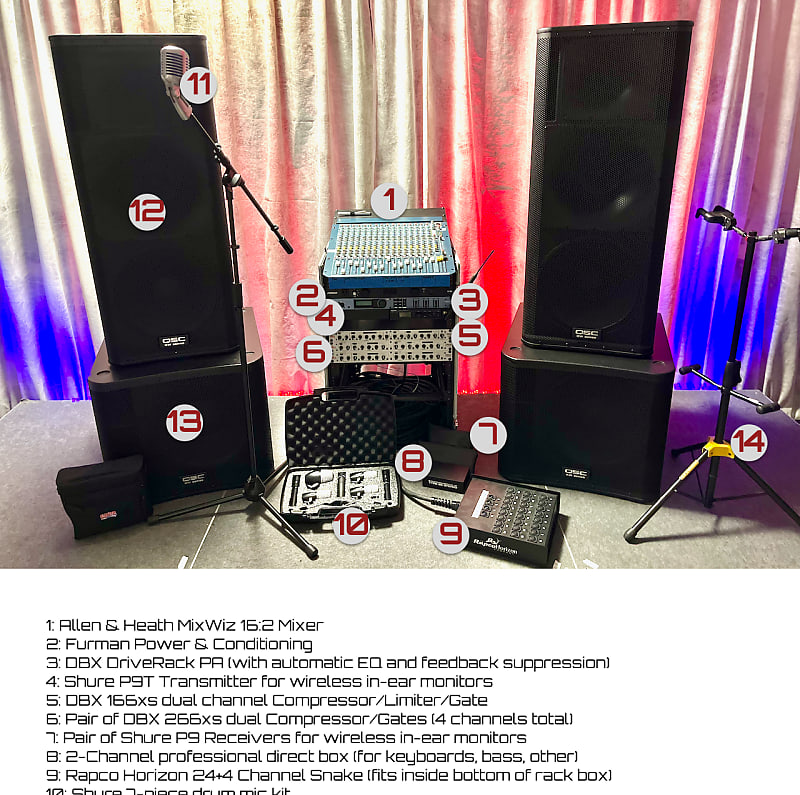 Pa system with store reverb