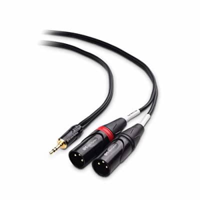 Senor Cable 3.5mm 1/8 Inch TRS to 2 XLR Cable, Male to Male Aux to