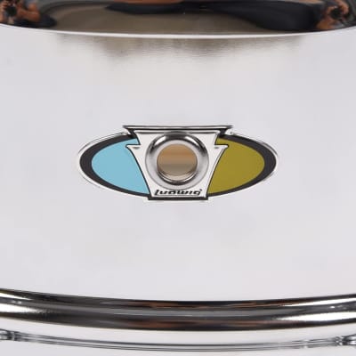 Ludwig Supralite Steel Snare Drum - 8x14" - Polished (LU0814SL) image 2