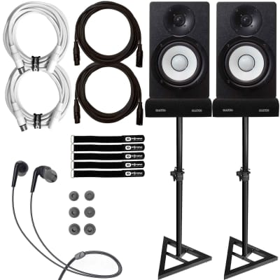 Yamaha HS5 5" Powered Studio Recording Monitor Speakers Pair w Stands XLR Cables image 19