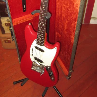 1968 Fender Mustang Red w/ Original Hard Case image 9