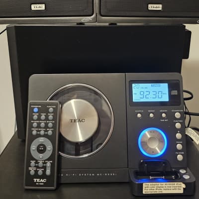 TEAC Micro Hi-Fi System MC-DX32i Subwoofer & Speakers, Remote, Ipod, CD  Player