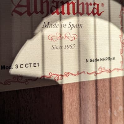 Alhambra 3C CT Cutaway Electric Classical Guitar w/Gig Bag image 5