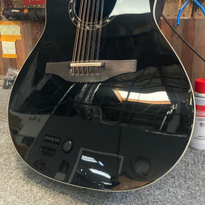 Ovation 2751AX-5 Standard Balladeer 12-String Deep Contour Acoustic-Electric Guitar - Black image 1