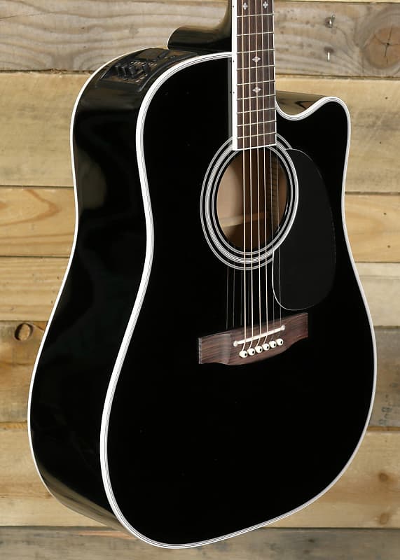 Takamine EF341SC Acoustic/Electric Guitar Black w/ Case