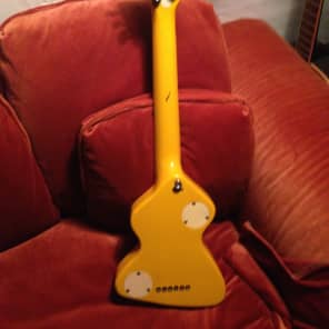 Vintage 1980's Rare Hondo Chiquita Yellow Travel Guitar image 2