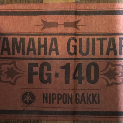 1970 Yamaha FG-140 Red Label Natural Gloss Finish Dreadnought Acoustic Guitar with Hardshell Case image 4