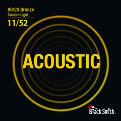 BLACKSMITH Acoustic 6 String Set, 80/20 Bronze - Custom Light - 11-52
