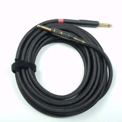 26ft David Laboga / High End Instrument Cables / Perfection Gold in BLACK Best for your Guitar sound image 1