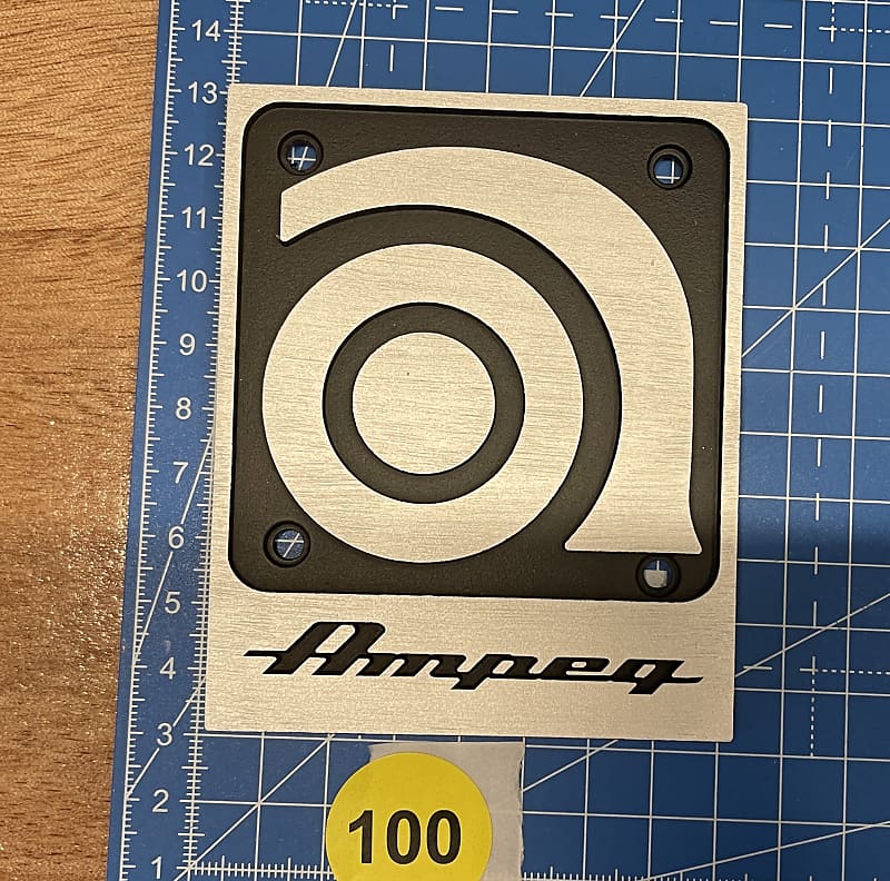 AMPEG AMP AMPLIFIER METAL LOGO PLATE BADGE=100 Reverb