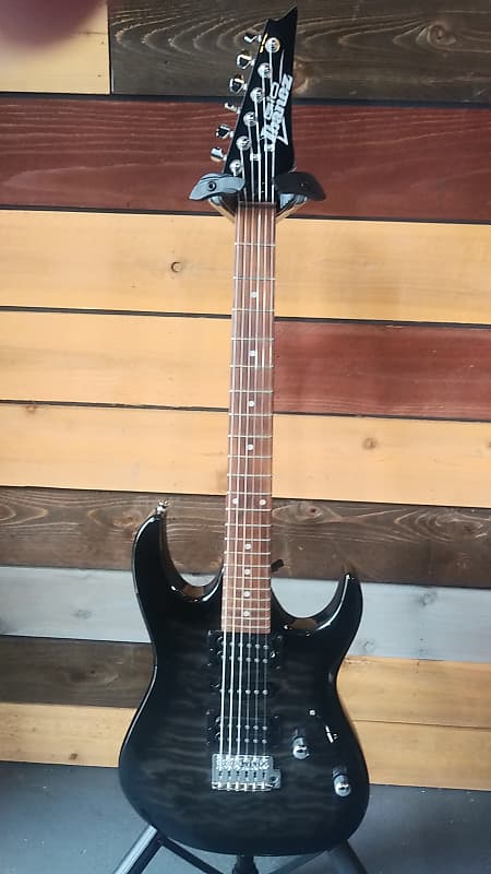 Ibanez - GRX70QA | RG GIO Series 6 String Electric Guitar / Transparent Black Sunburst image 1