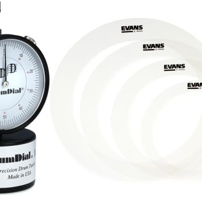 DrumDial Drumdial Precision Drum Tuner  Bundle with Evans E-Rings Rock Pack image 1