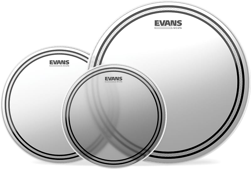 Evans EC2S Frosted 3-piece Tom Pack - 10/12/14 inch image 1