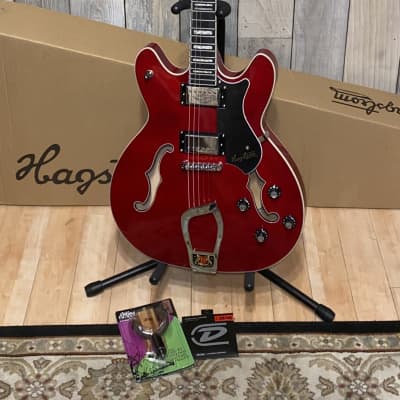 2021 Hagstrom Viking Wild Cherry Transparent Electric Semi Hollowbody, Help Support Small Business ! image 15