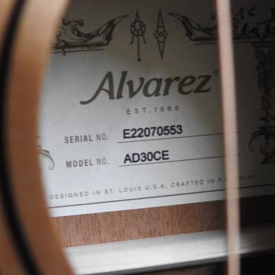 Alvarez AD30CE Artist A/E - Natural / Satin image 4