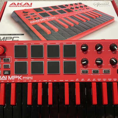 Akai MPK Mini MKII 25-Key MIDI Controller Special Edition - Red with Black Keys