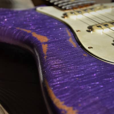 American Fender Stratocaster Custom Relic Purple Sparkle CS Fat 50's image 12