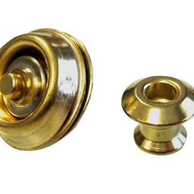 Dunlop SLS1032 Dual Design Strap Locks Brass image 1