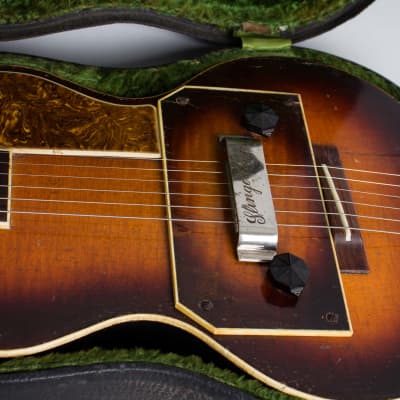 Slingerland  Songster Model 401 Solid Body Electric Guitar (1936), ser. #132, original black hard shell case. image 15