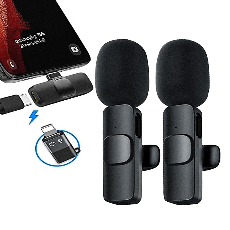 DayDup Lavalier Wireless Microphone for iPhone, iOS, Android