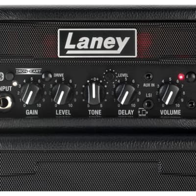 NEW 2023 Laney MINISTACK-B-IRON Ironheart 6-Watt 4x3" Stereo Bluetooth Mini Guitar Amp Stack - Black image 5