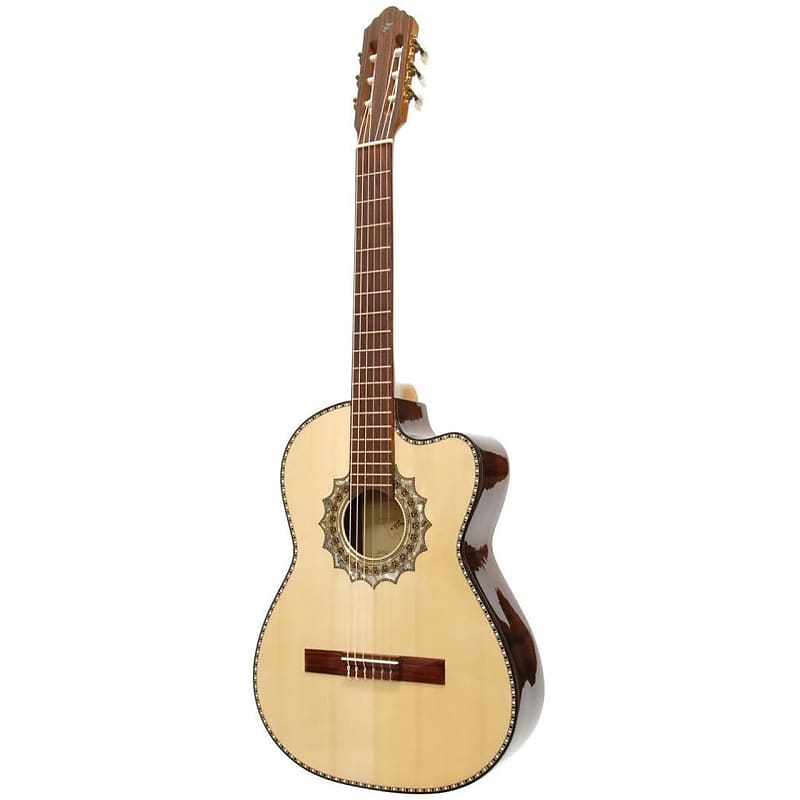 Paracho Elite EL PASO Nylon String Classical Acoustic Guitar w/ Solid Spruce Top, Natural image 1