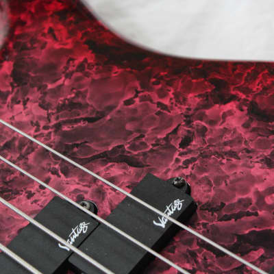 1981 Vantage 525B PJ Rare Made in Japan Vintage 4 String Bass - Purple Red Nebula + Hard Case image 11