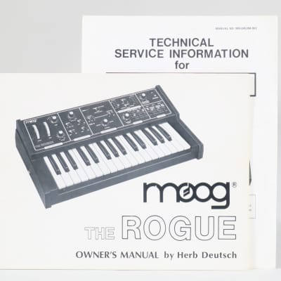 Moog the Rogue owner's manual by Herb Deutsch & technical service information