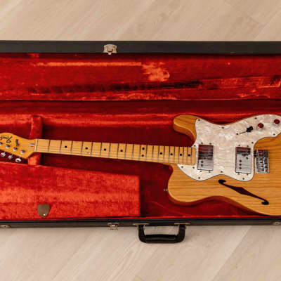 1979 Fender Telecaster Thinline Vintage Electric Guitar Natural, 100% Original w/ Wide Range, Case image 22