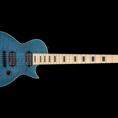 ESP Ltd Eclipse ZH-EC-7B QM BLKAQSB - Black Aqua Satin