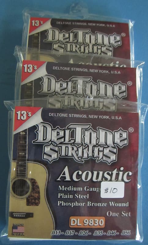 3 SETS of Deltone Acoustic guitar strings Reverb