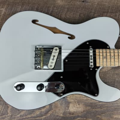 MyDream Partcaster Custom Built - Black & White Thinline Quarter Pound image 2