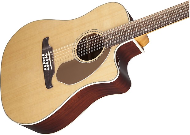 Fender Villager SCE 12-String Solid Spruce/Mahogany Cutaway Dreadnought w/ Electronics Natural image 1