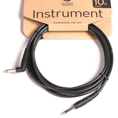 D'Addario PW-CGTRA-10 Classic Series Straight to Right Angle Instrument Cable - 10 foot image 1