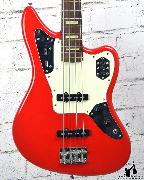 完成品 Hot Bass Jaguar CIJ Fender Rod Gig w/ Headstock Matching Red ベース