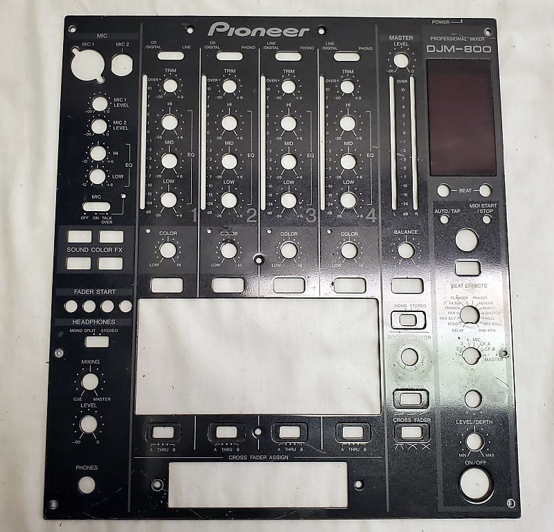 Pioneer DJM-800 Front Faceplate DNB1144 | Reverb
