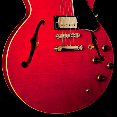 Tokai ES-160-SR Vintage Series ES Style Electric Guitar - See Though Red |  Reverb