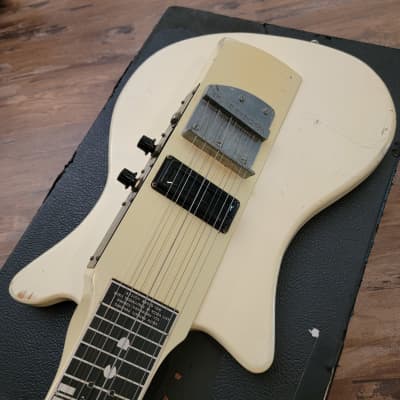 Mel-O-Bar 10 String Slide Guitar Patent Pending Early 1966 Pot Codes White All Original & RARE image 9