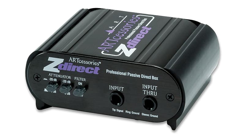 Art ZDIRECT Rack Mountable Passive Direct Box With Phase Invert And High Pass Filter image 1