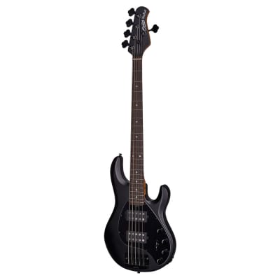 Sterling by Music Man StingRay5 HH 5-String Bass - Stealth Black image 3