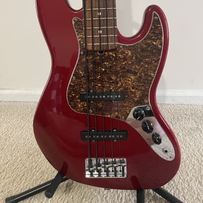 Fender American Standard Jazz Bass V 1995 - 1997 - Candy Apple Red image 2