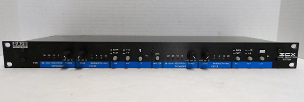 VINTAGE ROCKTRON HUSH IICX 2 CHANNEL STEREO NOISE REDUCTION SYSTEM FILTER  RACK GATE #2