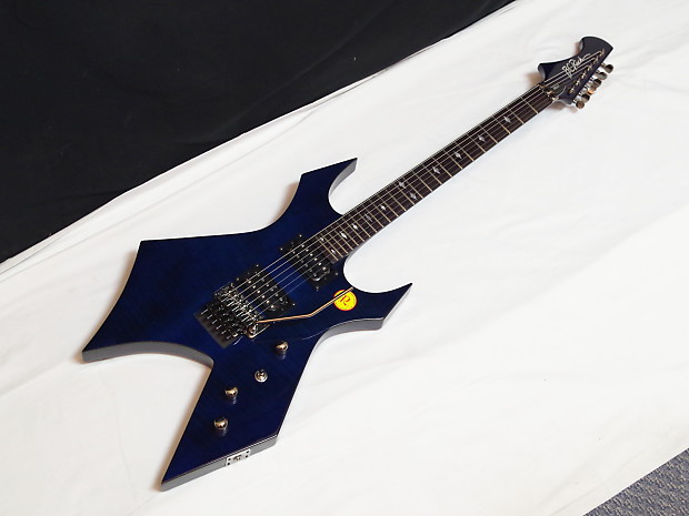 BC RICH MK7 Warlock electric GUITAR Trans Blue Floyd Rose Reverb