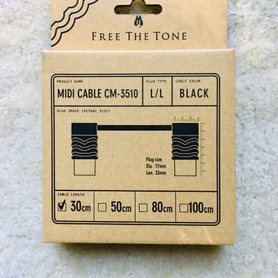 Free The Tone CM-3510 Angled Adjustable MIDI Cable (30cm or 11.8