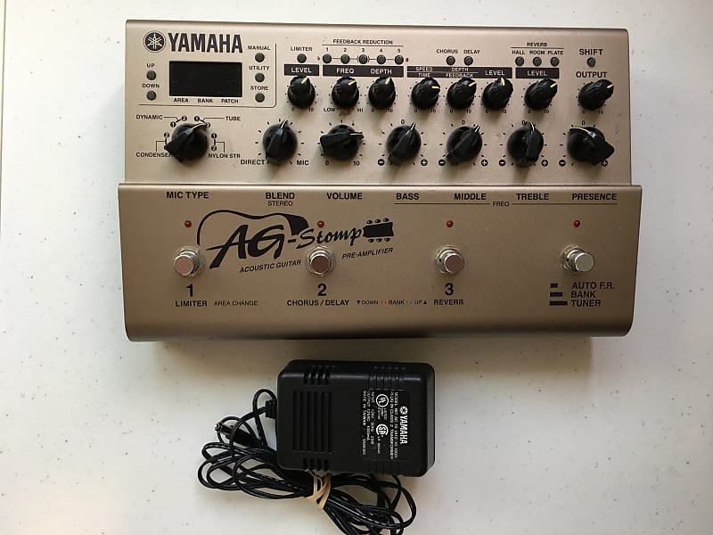 Yamaha AG Stomp Acoustic Guitar Multi-Effects Processor Pedal +